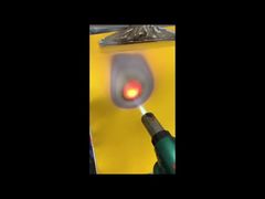 Bekijk de demo van brandwerend gordijnmateriaal van glasvezel met siliconencoating 850 g/m2