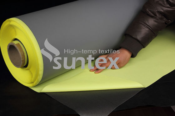 4. Silver Grey High-Temperature (550℃) PTFE-Coated Fiberglass Fabric for Wholesale