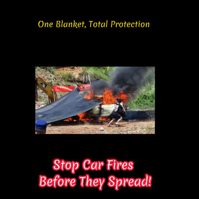 Gray EV Fire Blankets Electric Car Fire Safety Vehicle Fire Blankets For Electric Car