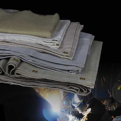 17 Oz 16 Mil Salmon Welding Blanket and Fire Blanket for Heat Insulation and Fire Resistance