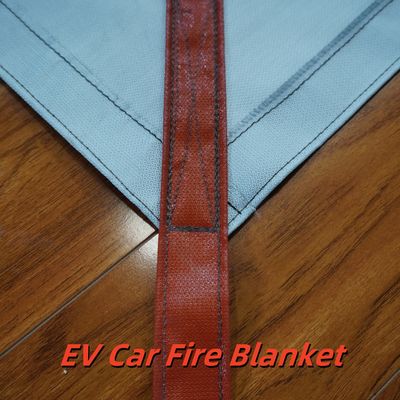 Suntex 60-Minute Fire Protection Gray EV Car Fire Blanket with Oxygen Deprivation for Lithium-Ion Battery Safety
