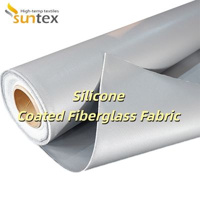 0.3 mm Thickness 400 g/sqm Weight Silicone Coated Fiberglass Fabric for Thermal Insulation and Fire Retardant Applications
