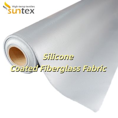 Tear Resistant Alkali Free Grey Color Silicone Coated Fiberglass Fabric for Industrial Insulation