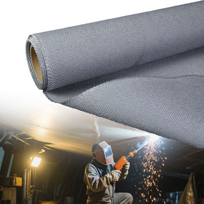 High-Temperature Vemiculite Coated Silica Fiberglass Welding Blanket with 1800C Resistance Fireproof Fire Blanket