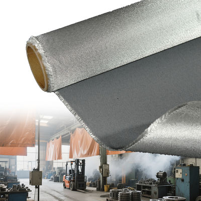 Grey Color Water Repellent Chemical Resistant Silicone Coated Fiberglass Fabric Fire-Resistant Fiber Fabric
