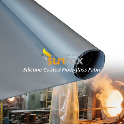 Fireproof Silicone Coated Fiberglass Fabric with Water Repellent and Corrosion Resistant Properties in 50 m / 100 m Roll Length