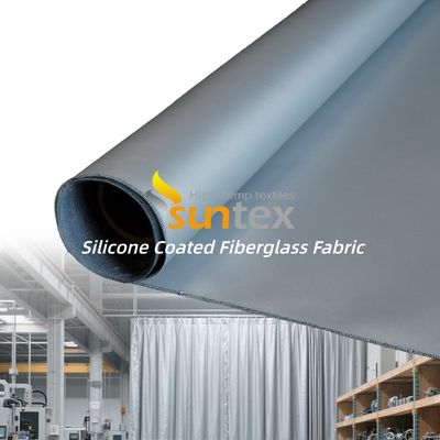 Silicone Coated Fiberglass Fabric with Temperature Resistance -50C to 500C, 400 g/sqm Weight, and 0.3 mm Thickness