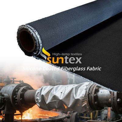 Fireproof Heat Resistant Silicone Coated Fiberglass Fabric 850g/m2 for High Temperature Applications