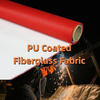 Double-Side PU Coated Fiberglass Fabric Welding Blanket with 1800C Temperature Resistance 460 g/sqm 0.41 mm