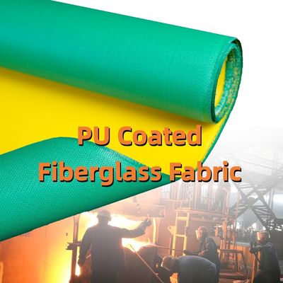 PU Coated Fiberglass Fabric with 460 g/sqm Weight 0.41 mm Thickness and M0 Fire Resistance