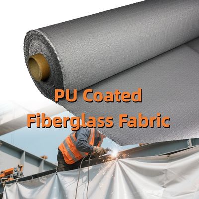 PU Coated Fiberglass Fabric with 460 g/sqm Weight 0.41 mm Thickness and 1800°C Resistance