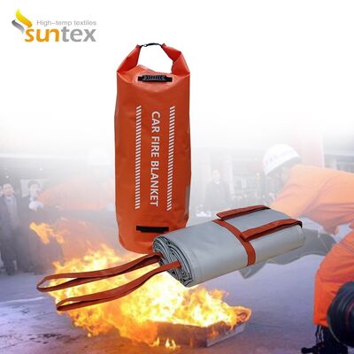 EV Car Fire Blanket with 550℃/1000℃ Thermal Resistance for Oxygen Deprivation and Quick Deployment