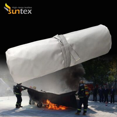 Gray EV Car Fire Blanket with 550℃/1000℃ Thermal Resistance for Oxygen Deprivation in Lithium Battery Fires