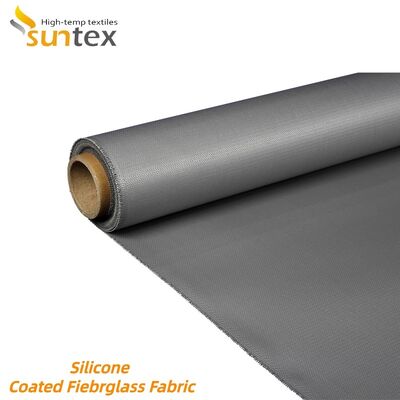 Fireproof Waterproof Silicone Coated Fiberglass Fabric 850g/m2 for High Temperature Resistance