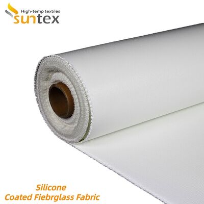 Fireproof 850g/m2 Heat Resistant Silicone Coated Fiberglass Fabric for High Temperature Protection