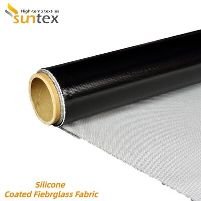 Fireproof Waterproof Silicone Coated Fiberglass Fabric 850g/m2 High Silica Fiberglass Cloth for Heavy Duty