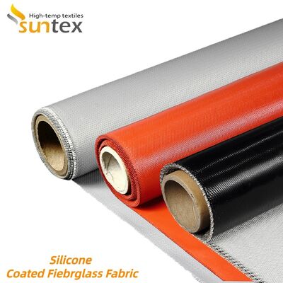 Fireproof Waterproof 850g/m2 Silicone Coated Fiberglass Fabric High Silica Fiberglass Cloth for Industrial Use