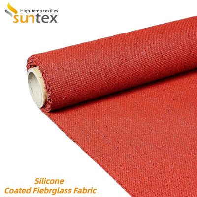 Fireproof Waterproof Silicone Coated Fiberglass Fabric 850g/m2 High Silica Fiberglass Cloth for High Temperature Resistance