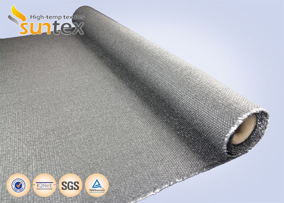 Graphite Coated 1.4mm Firestop Fire Blanket Roll, 650 Degrees Heat Resistant Blanket Fabric On Roll
