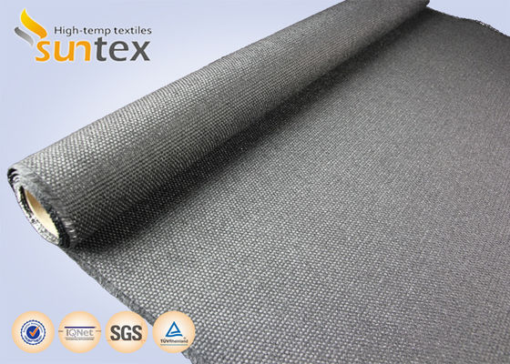 Graphite Coated 1.4mm Firestop Fire Blanket Roll, 650 Degrees Heat Resistant Blanket Fabric On Roll