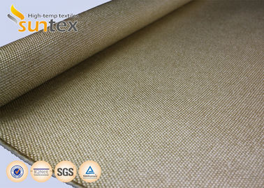 Yellow Flame / Spark Resistant Fire Fiberglass Welding Blanket Roll Fabric Vermiculite Coated