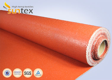 960 G/sqm Red Silicone Coated Fiberglass Fabric For Heat And Cold Insulation