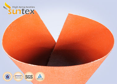 960 G/sqm Red Silicone Coated Fiberglass Fabric For Heat And Cold Insulation