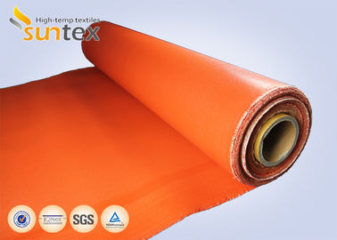 0.8mm Red Silica Cloth Coated With Silicone For Fire Protective Barrier E 180