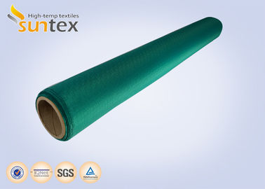 Green High Temp Fiberglass Fire Curtain Fabric Cloth For Building Fire Control System
