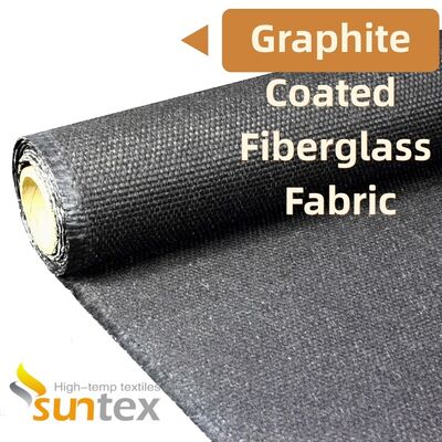 High Temperature Fiberglass Cloth Black Graphite Coated Fabric with Fire Resistance and Abrasion Properties for Fire Control Systems