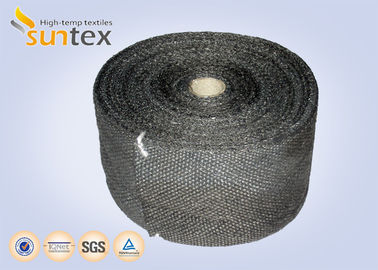 Good Abrasion Resistance Fiberglass Insulation Tape / Fireplace Door Fiberglass Rope Seal