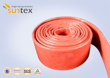 Fire Retardant Silicone Coated Fiberglass Sleeving 100% E - Glass Yarn