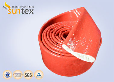 Fire Retardant Silicone Coated Fiberglass Sleeving 100% E - Glass Yarn