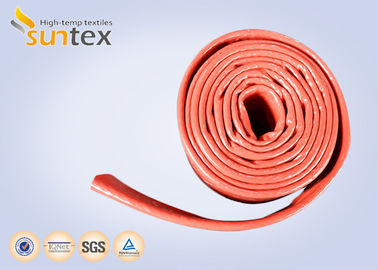 Fire Retardant Silicone Coated Fiberglass Sleeving 100% E - Glass Yarn