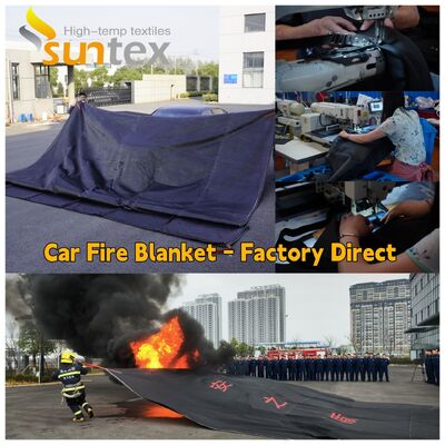 550℃/1000℃ Thermal Resistance EV Car Fire Blanket with Oxygen Deprivation and Gray Color for Lithium Battery Fires