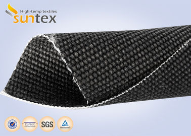 0.8mm Black Stainless Steel Wire Reinforced Pu Coated Intumescing Fire Barriers Fabric