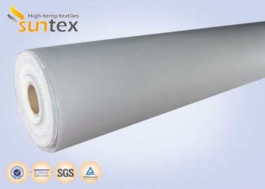 Air Distribution 13.5OZ PU Coated Fiberglass Fabric For Smoke And Fire Curtains