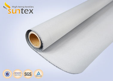 Thermal Insulation Fabric Polyurethane Coated Fiberglass Fabric M0 Smoke Barrier Fabric 0.43mm