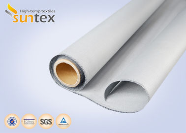 Thermal Insulation Fabric Polyurethane Coated Fiberglass Fabric M0 Smoke Barrier Fabric 0.43mm