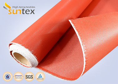 Heat Resistance Silicone Coated Fiberglass Fabric with Temperature Resistance -50°C to 500°C, 400 g/sqm Weight, and 0.3 mm Thickness