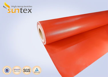 Heat Resistance Silicone Coated Fiberglass Fabric with Temperature Resistance -50°C to 500°C, 400 g/sqm Weight, and 0.3 mm Thickness