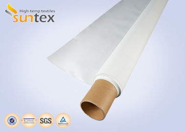 750C Stainless Steel Wire Reinforced Silicone Fiberglass Fabric For Fire Curtain