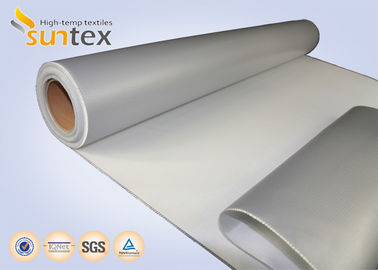 14 OZ Insulation Material Grey Coating Fabric With Silicone For Covers And Jackets