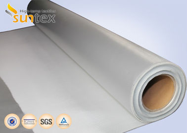 14 OZ Insulation Material Grey Coating Fabric With Silicone For Covers And Jackets