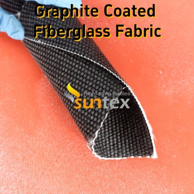 High Temperature Fiberglass Cloth with Black Graphite Coating for 750℃ Fire Resistance and Industrial Applications