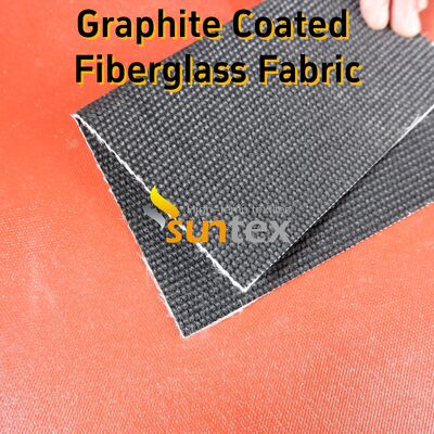 Black High Temperature Fiberglass Cloth with 750℃ Temperature Resistance and Abrasion Resistant Graphite Coating