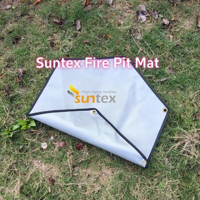 Double Sided 550°C Heat Resistant Fire Pit Mat with Customizable Size for Deck and Patio Protection