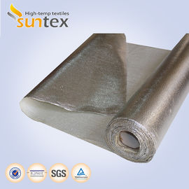 Heat Reflective Silver Aluminum Fiberglass Cloth Laminated Glass Fiber Fabrics For Fire Blankets