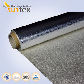 Heat Reflective Silver Aluminum Fiberglass Cloth Laminated Glass Fiber Fabrics For Fire Blankets