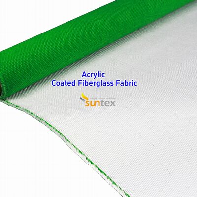Acrylic Coated Fire Resistant Fiberglass Fabric with 550 Degree C Temperature Resistance for Easy Sewing and Cutting